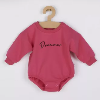   Hosszú ujjú baba body baggy Koala Dreamer sötét rózsaszín