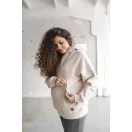 Anyasági oversize kismama és szoptató pulóver milk & love bézs