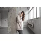 Anyasági oversize kismama és szoptató pulóver milk & love bézs