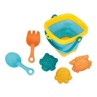   Összecsukható homokozó vödör és játékok – Baby Mix, 5 darabos készlet