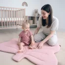 Gyermek muszlin alátét New Baby Maple Leaf pink