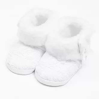 Baba téli csipke csizma New Baby 0-3 h fehér