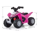 Elektromos négykerekű Milly Mally Honda ATV rózsaszín