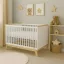 Gyerekágy leesésgátlóval New Baby MARCUS 120x60 cm fehér/természetes