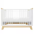 Gyerekágy leesésgátlóval New Baby MARCUS 120x60 cm fehér/természetes