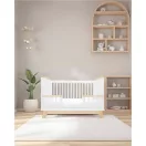 Gyerekágy leesésgátlóval New Baby MARCUS 120x60 cm fehér/természetes