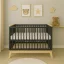 Gyerekágy leesésgátlóval New Baby MARCUS 120x60 cm grafit/természetes