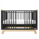 Gyerekágy leesésgátlóval New Baby MARCUS 120x60 cm grafit/természetes