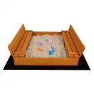 Gyerek fa homokozó fedővel és padokkal Baby Mix 120x120 cm