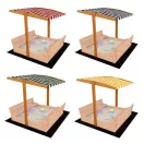 Tető a gyermek fa homokozóhoz Baby Mix 120x120 cm piros-fehér
