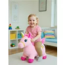 Plüss felfújható ugráló ló hangokkal Baby Mix Egyszarvú