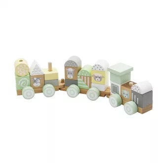 Fa vonat építőkockákkal Baby Mix
