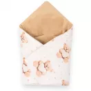 Bélelt babatakaró, pólya autós hordozóba New Baby Love Teddy Bear beige