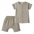 Baba muszlin ing rövidnadrággal New Baby linen