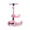 FUZZY háromkerekű üléses-scooter egyensúlyozó roller gyerekeknek pink