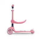 FUZZY háromkerekű üléses-scooter egyensúlyozó roller gyerekeknek pink