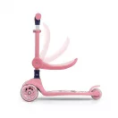 FUZZY háromkerekű üléses-scooter egyensúlyozó roller gyerekeknek pink