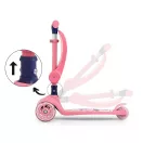 FUZZY háromkerekű üléses-scooter egyensúlyozó roller gyerekeknek pink