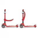 FUZZY háromkerekű üléses-scooter egyensúlyozó roller gyerekeknek red
