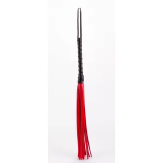 Calf Leather Handle Saddle Leather Tails Red