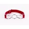 Calf Softy Leather Top and Lamb Leather Padding with Stainless Steel Mouth Piece Red
