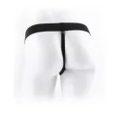 7" Hollow Strap-On with Balls  Light/Black