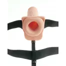 7" Hollow Strap-On  Light/Black