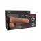 7" Hollow Strap-On with Remote  Tan/ Black