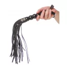 Beaded Cat-o-Nine Tails  Black