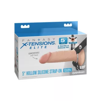 5" Silicone Hollow Strap-On Dual Density