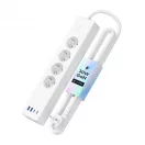 Meross MSP844(EU) intelligens gyorstöltő konnektor, 4 konnektor + 2x USB-A + 2x USB-C (Matter)