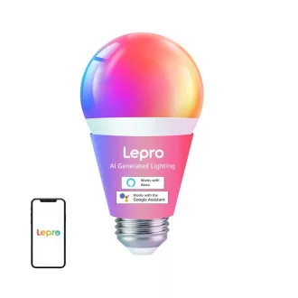  LEPRO B1 E27 LED-izzó Bluetooth- és Wi-Fi-kapcsolattal, 806 lm