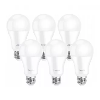   LEPRO 100080-DW-EU-6 LED-izzó, E27, A60, 13 W (100 W), 1521 lm, 6500 K, 180°, 6 darabos csomag