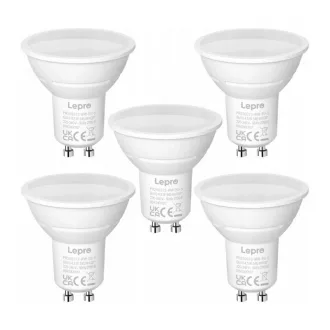   LEPRO 200073-WW-EU-5 GU10 LED-izzó, 4,5 W, 345 lm, 2700 K, 100°, 5 darabos csomag