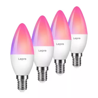 LEPRO BC1-EU-4 C37 RGBCW Wi-Fi-kompatibilis LED-izzó