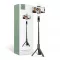 Tech-Protect L05S Vezeték nélküli Selfie bot Tripod Led világítással Fekete