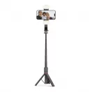 Tech-Protect L05S Vezeték nélküli Selfie bot Tripod Led világítással Fekete