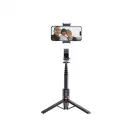 Tech-Protect L05S Vezeték nélküli Selfie bot Tripod Led világítással Fekete