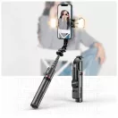 Tech-Protect L05S Vezeték nélküli Selfie bot Tripod Led világítással Fekete