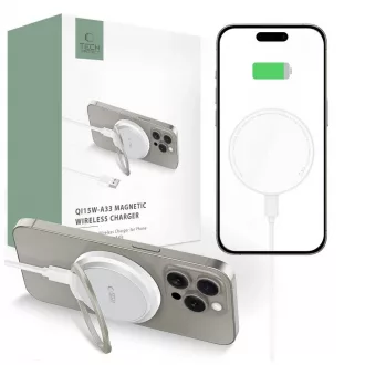   Tech-Protect QI15W-A33 Mágneses MagSafe Vezeték nélküli Töltő Fehér