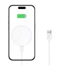 Tech-Protect QI15W-A33 Mágneses MagSafe Vezeték nélküli Töltő Fehér