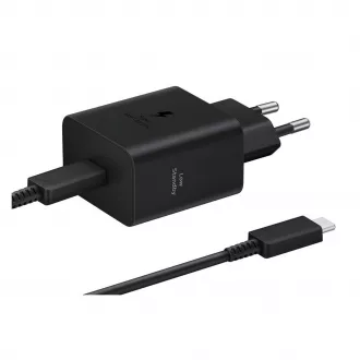   Samsung Töltő szett USB-C adapter QC Type-C kábellel 45W fekete (EP-T4511XBE)