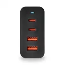 NGS fekete 100W Hálózati Töltő PD3.0 - 2 db USB-C + 2 db USB-A kimenettel