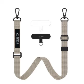   Tech-Protect C6S világosbarna Crossbody pánt mobiltelefonhoz