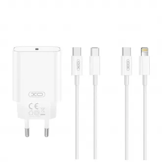   XO CE32 Hálózati töltő szett 1*USB-C PD20W + USB-C kábellel