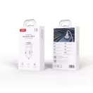 XO CC67 autós töltő 2*USB-A 12W fehér	