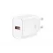 XO CE33 Fehér Hálózati Töltő QC 18W 1*USB-A