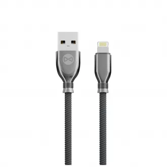 Forever Tornado USB–Lightning kábel 1,0 m 3A fekete