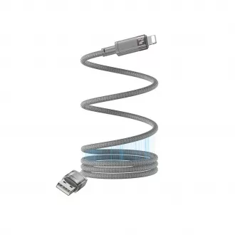   YESIDO mágneses kábel CA174 12W USB/Lightning 1M 2.4A szürke