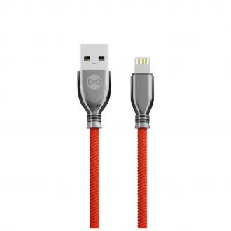 Forever Tornado USB–Lightning kábel 1,0 m 3A piros